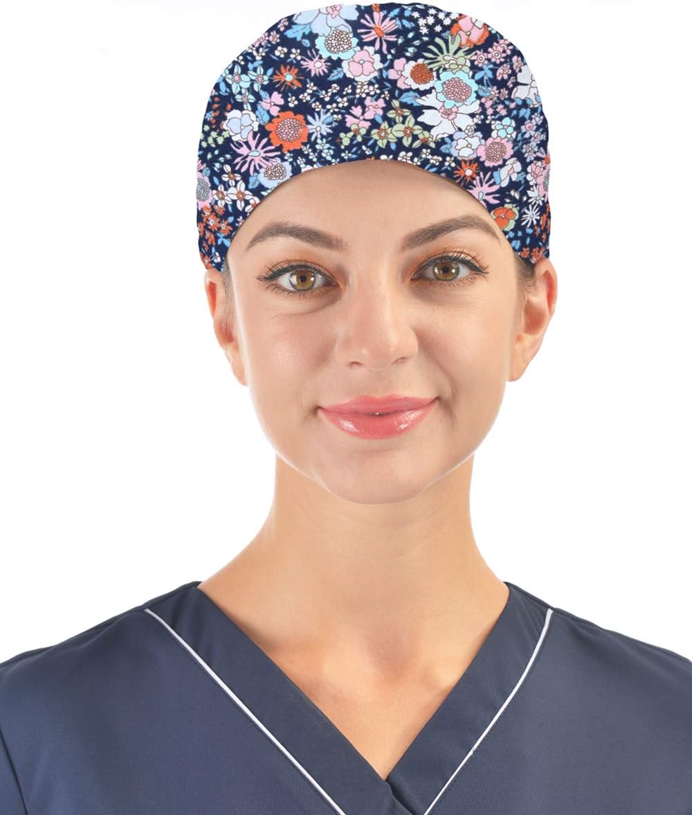 Kousenpu Adjustable Working Cap,Elastic Tie-Back Scrub Cap, Unisex, One Size Multiple Color - Image 3