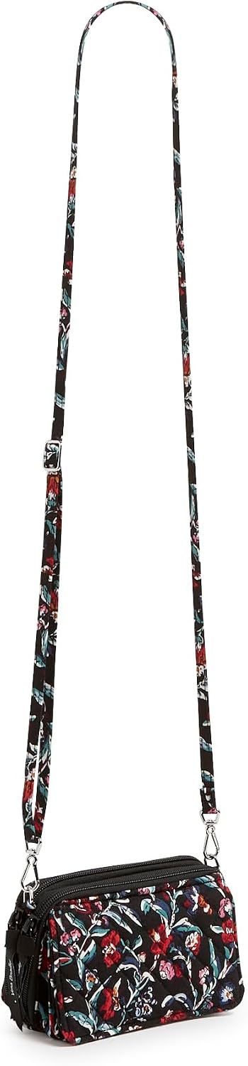 Vera Bradley Women's Cotton All in One Crossbody Purse With RFID Protection