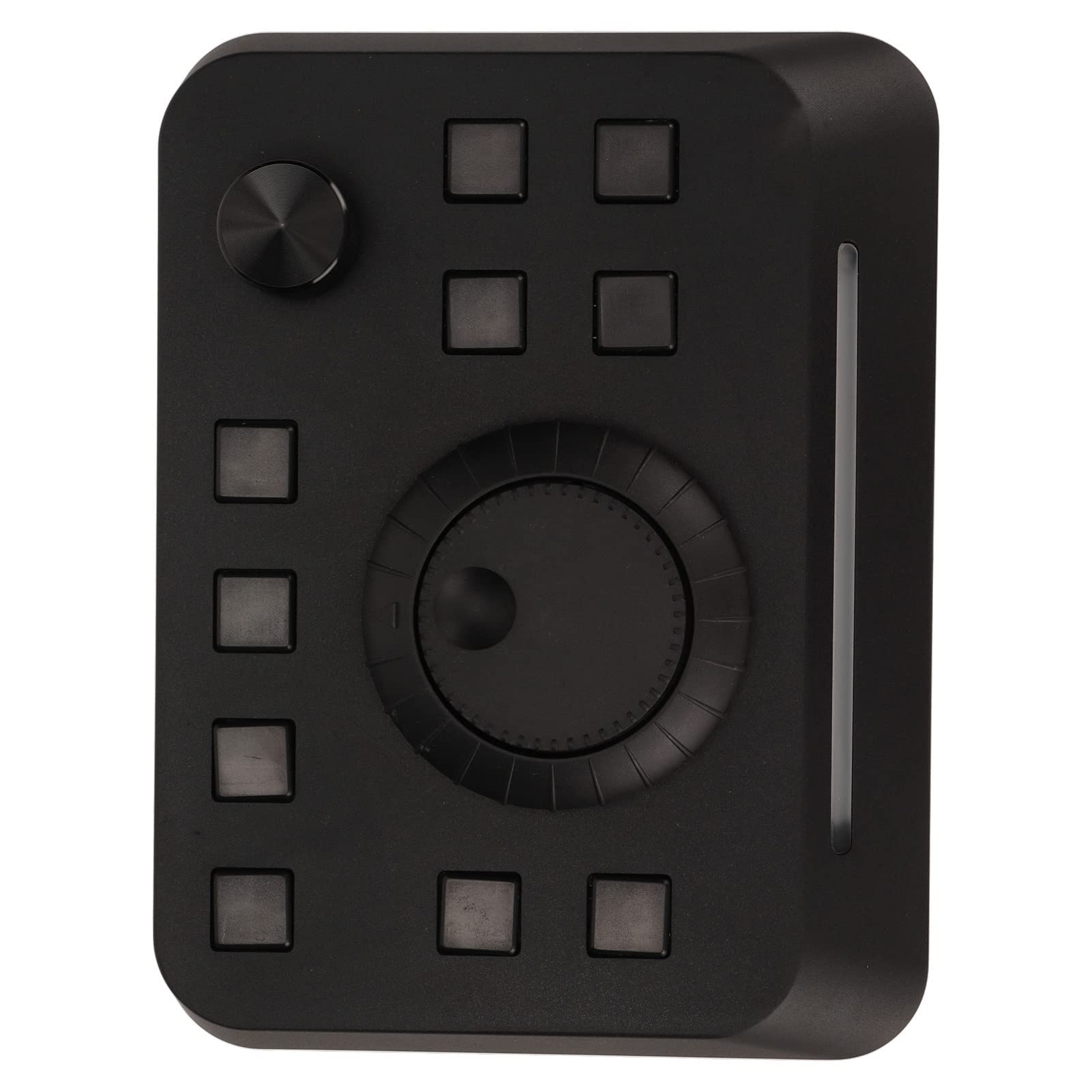 Editing Console Nera con 10 Pulsanti Personalizzabili in Lega di Alluminio, Controller Plug and Play per Montaggio Video con Barra Luminosa Regolabile, Compatibile con Premiere,