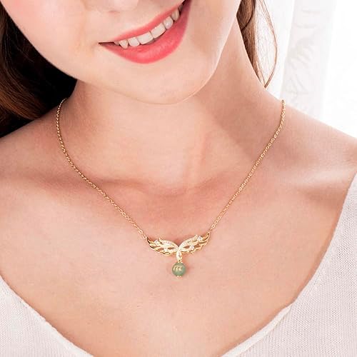 Miniatura 3 de Collar de ángel con número de ángel personalizado en alas de ángel de cristal, regalo de joyería de ángel para ella, colgante de ángel de la guarda