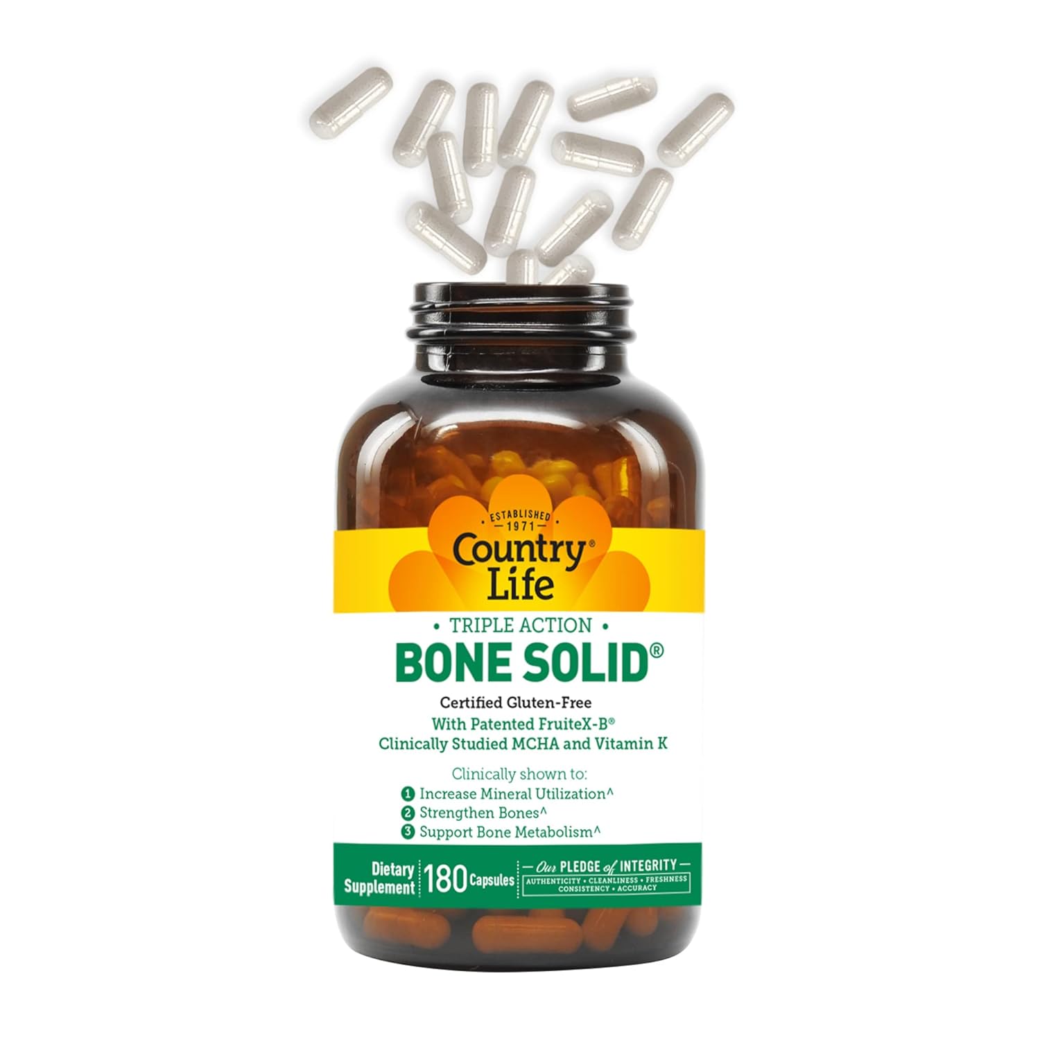 Country Life Bone Solid - Bone Health Supplement with Microcrystalline Hydroxyapatite (MCHA), Calcium, Magnesium, Zinc, Vitamins K2 & D3 for Enhanced Bone Strength & Metabolism... 5 Country Life Bone Solid - Bone Health Supplement with Microcrystalline Hydroxyapatite (MCHA), Calcium, Magnesium, Zinc, Vitamins K2 & D3 for Enhanced Bone Strength & Metabolism... - Image 3