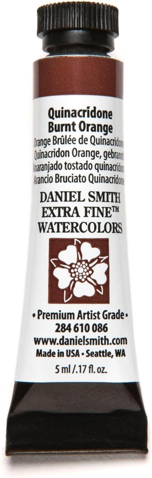 Extra Fine Watercolor Paint, 5ml Tube, Quinacridone Burnt Orange, 284610086, 0.17 Fl Oz (Pack of 1)