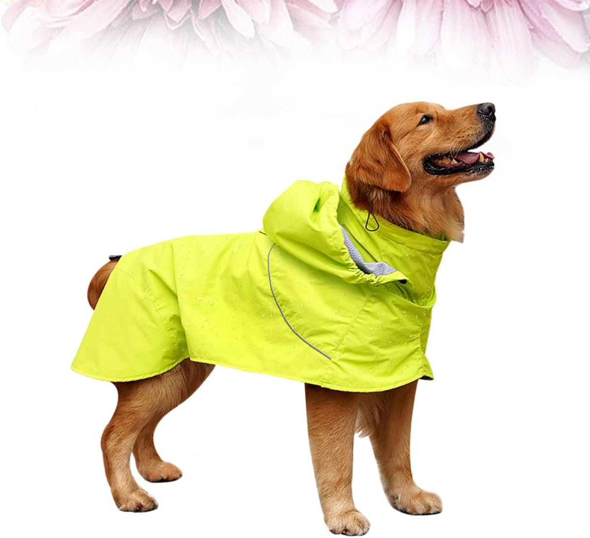 High Collar Dog Rain Coat Nylon Pet Rainwear Dog Rain Slicker Comfortable for Wet Weather