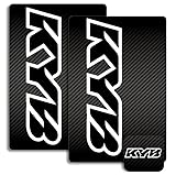 KYB Fork & Shock Suspension Decals (Black/White on Carbon)