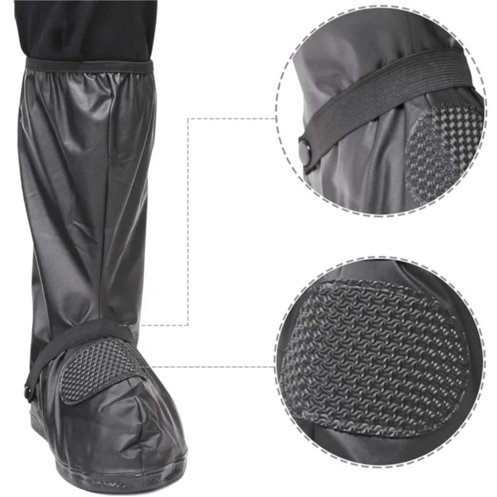 2 pares de cubiertas impermeables for zapatos, Botas lluvia plegables, aislamiento reflectante for exteriores, for caza, ciclismo, nieve y días lluviosos para Protección