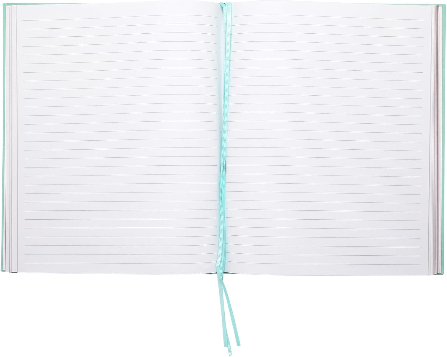 WORLD TRAVELER Eccolo Large Lined Journal Notebook, Fabric Hardcover, Writing Journal, 256 Ruled White Pages, Gilded Edge, Elastic Band, 3 Ribbon Bookmarks, Lay Flat (Mint, 8x10 inches)