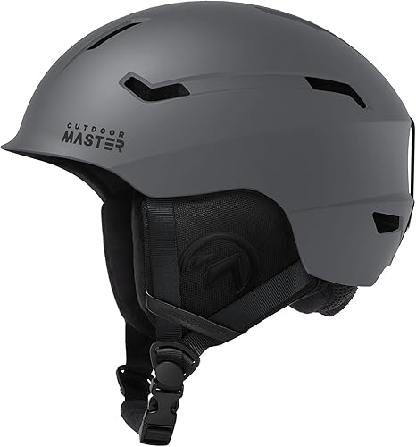 OutdoorMaster Casco de esquí de ciervo, casco de snowboard para adultos, carcasa de policarbonato duradera, espuma EPS protectora y 12 rejillas de