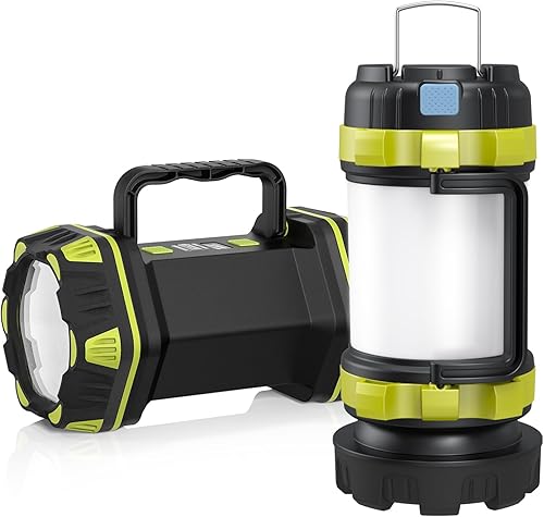 AlpsWolf Linternas recargables, linterna LED de camping con 800 lúmenes, batería de capacidad 3600, luz de campamento brillante portátil para