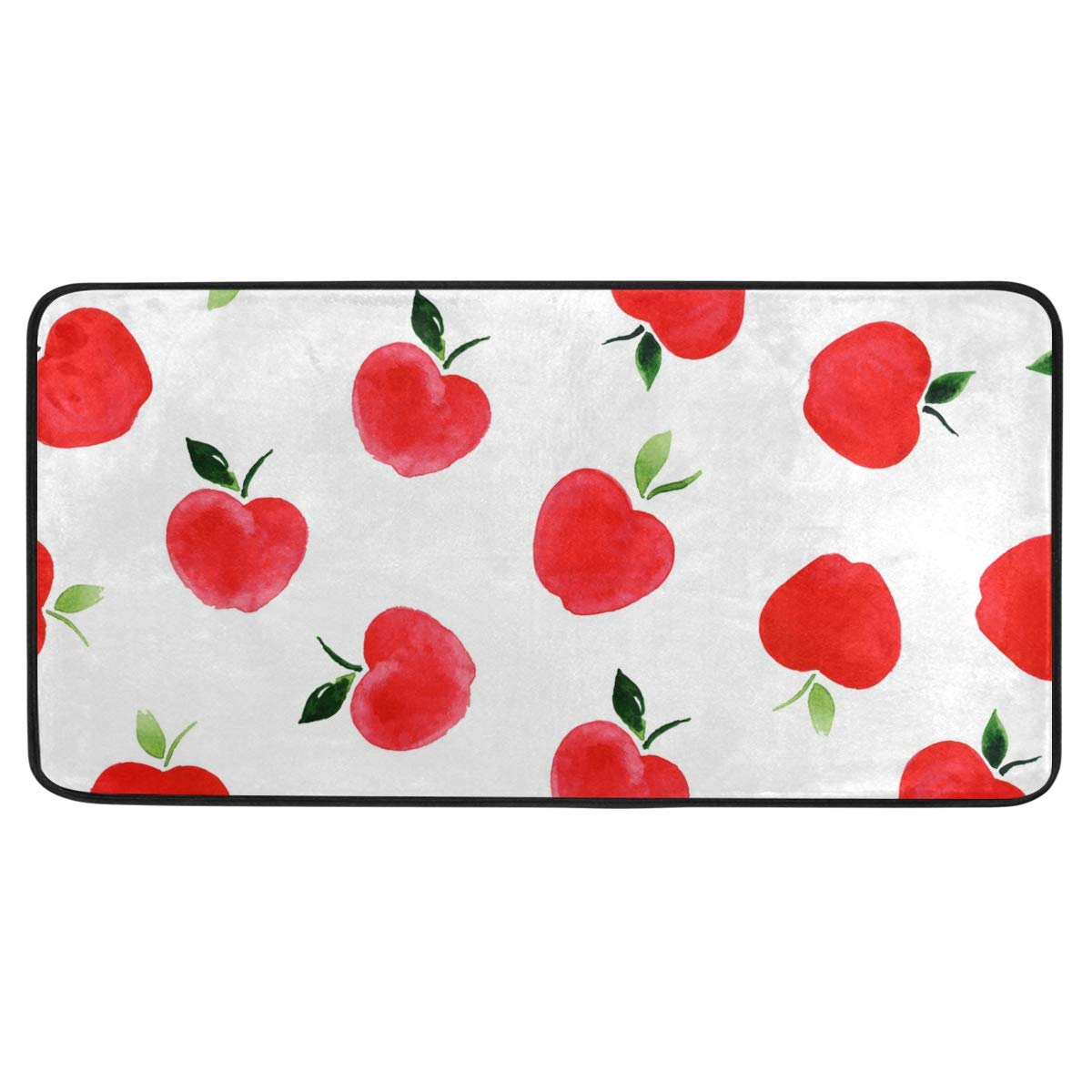 りんご◎ロングマット 50×240 キッチンマット 日本製　かわいい　アイボリー りんご◎ロングマット 50×240 キッチンマット 日本製 かわいい