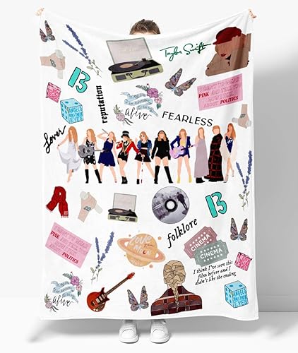 Miniatura 1 de YWFULLBLUUM Manta para sofá y cama, fanáticos de la música, decoración de fiesta, dormitorio, manta impresa para amantes de la música, regalos