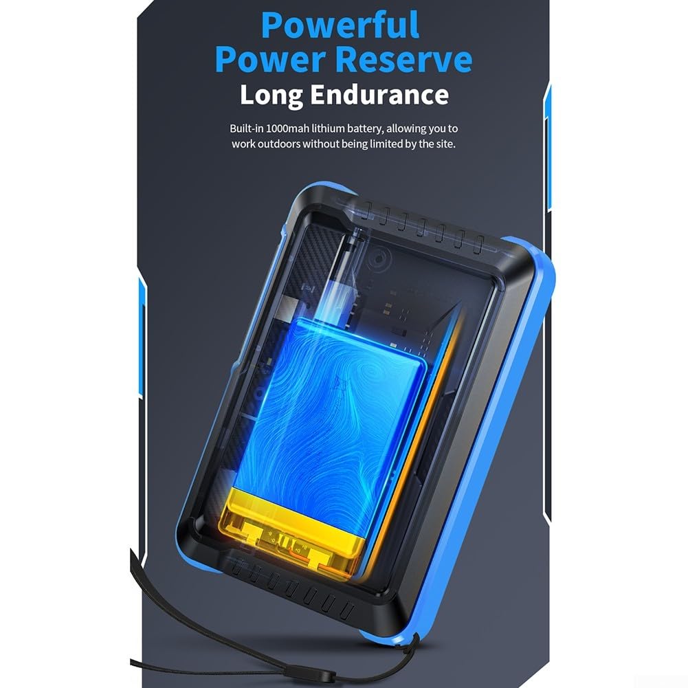 DSO152 Oscilloscopio digitale palmare 200kHz 2.5MSa/s LCD da 2,8", pulsante automatico, ±400V, batteria 1000mAh per istruzione e manutenzione, blu (alto)