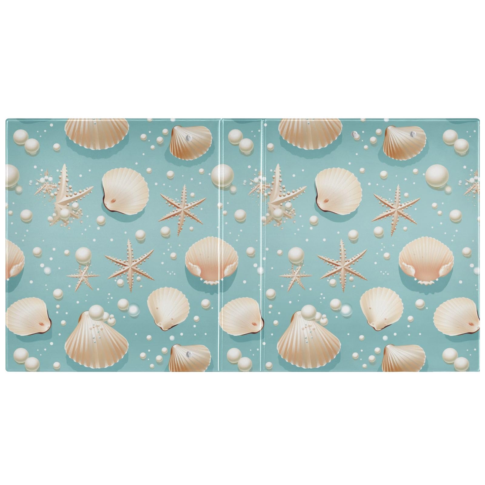 Shining Shell - Raccoglitore a 3 anelli, 3,8 cm, contiene 200 fogli con 3 tasche interne in PVC trasparente, per scuola e ufficio