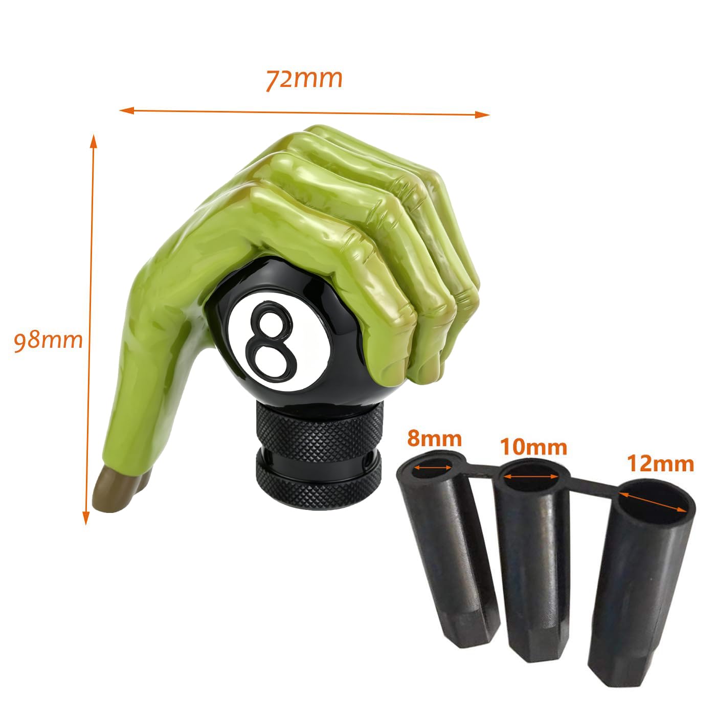 Amazon.com: Lunsom 8 Ball Shifter Knob Green Hand Car Transmission