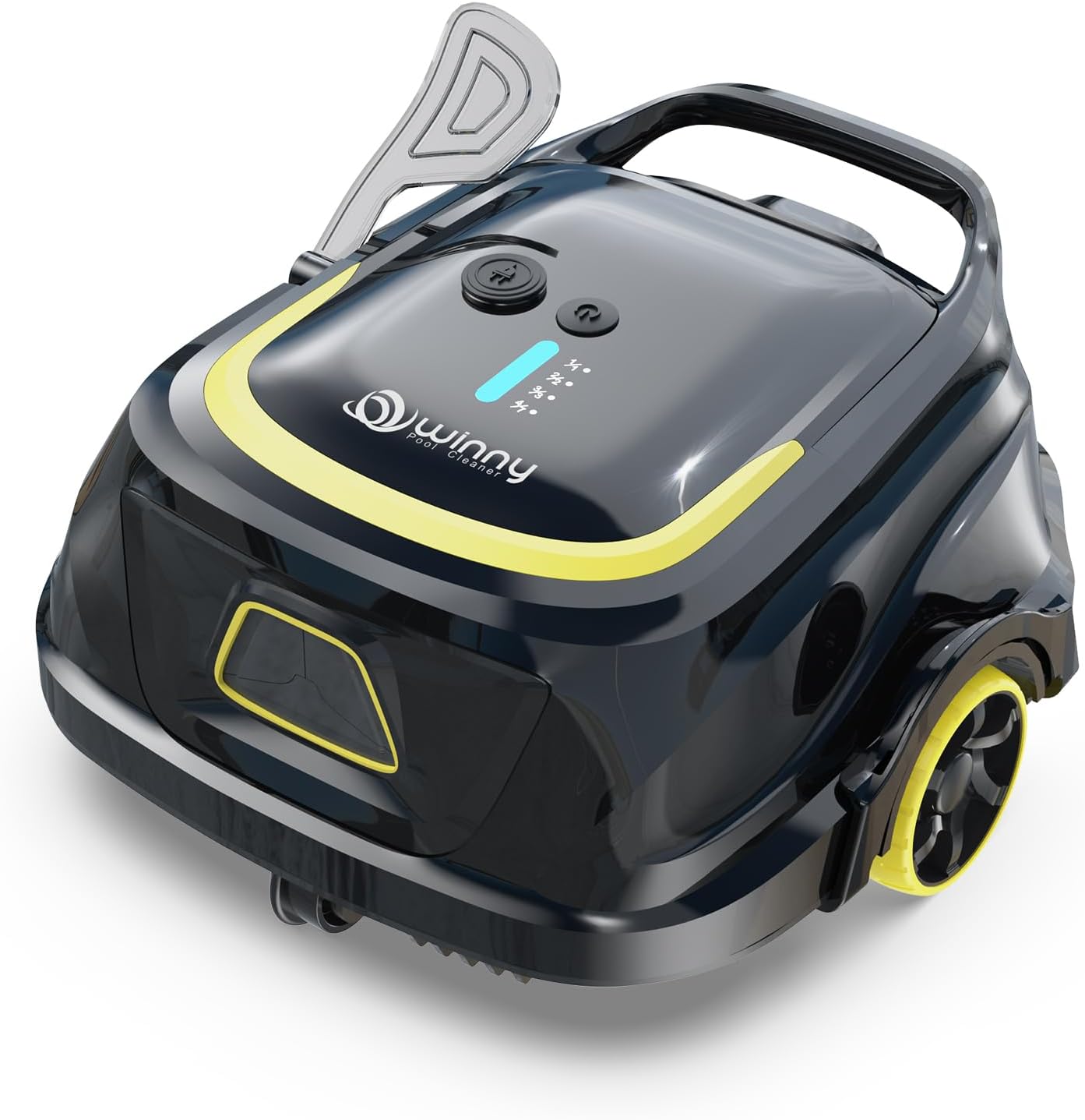 WYBOT A1 Robotic Pool Cleaner – Dual-Layer Filtration, 120-Min Runtime, Powerful Cordless Pool Vacuum for Above-Ground & Flat Pools, Efficient Debris Removal (Black&Yellow)