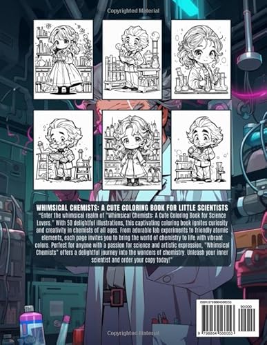 Whimsical Chemists: A Cute Coloring Book for Little Scientists: 50 Playful and Adorable Illustration