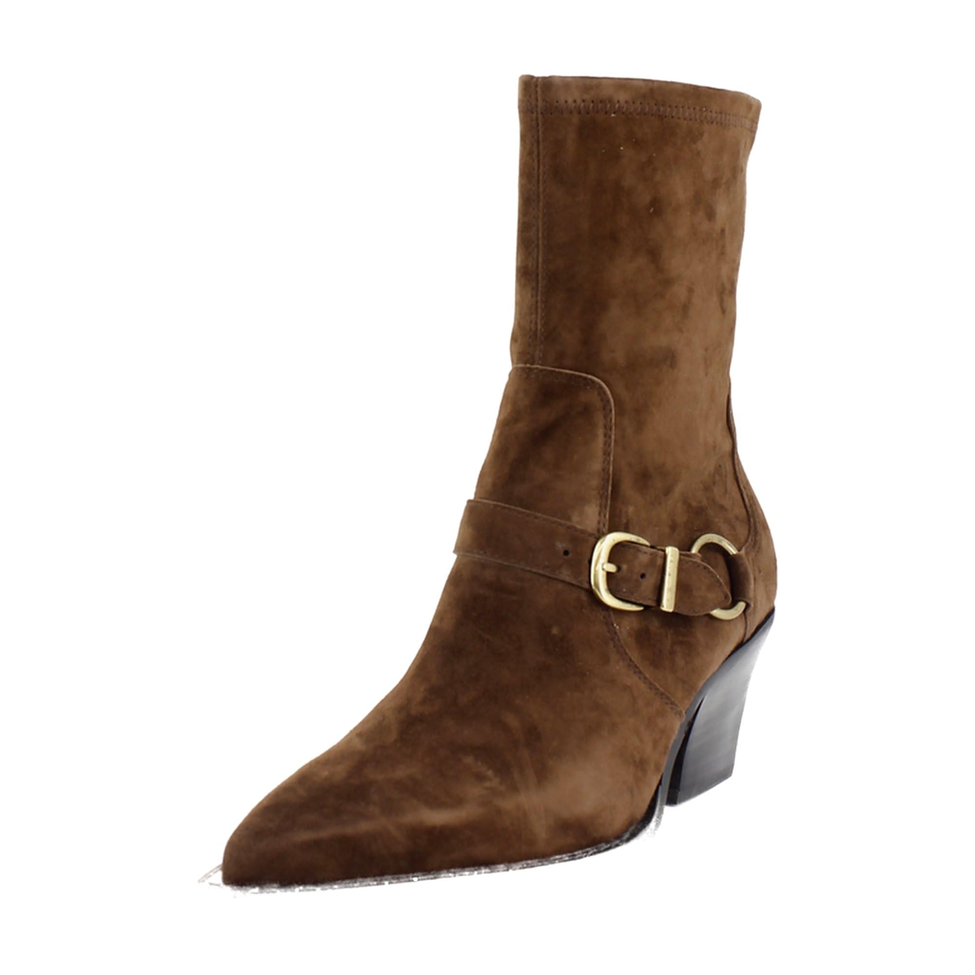 RAVE WIDE CALF BOOTS DK BROWN SUEDE