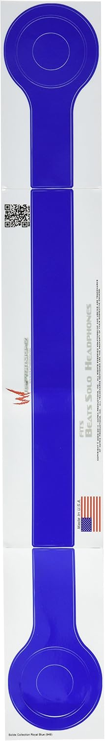 Skin Decal Wrap Works with Original Beats Solo HD Headphones Solids Collection Royal Blue Skin Only (Headphones NOT Included)