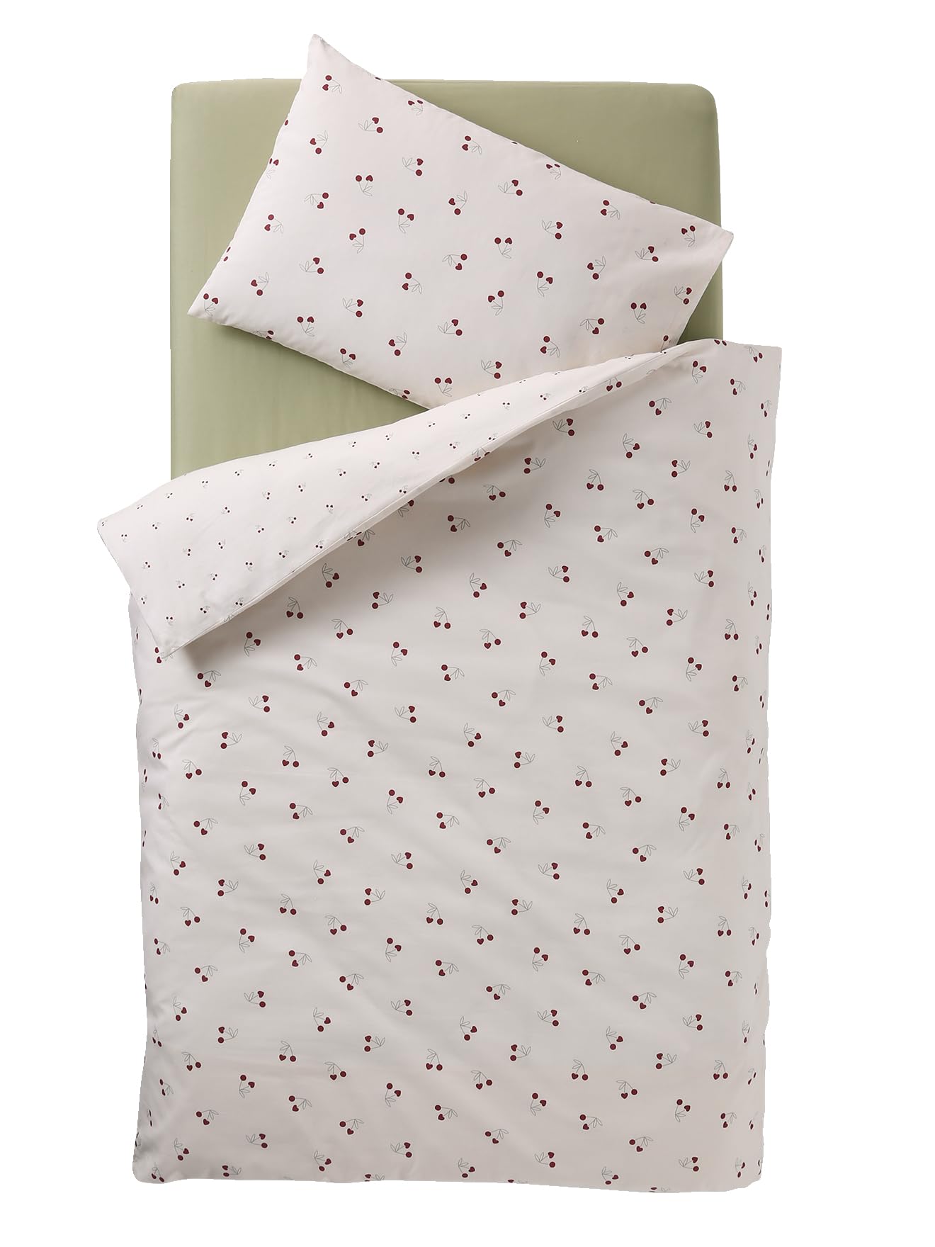 VERTBAUDET Parure Housse De Couette Et Taie d'oreiller Bébé Beige imprimé 80X120 40X60