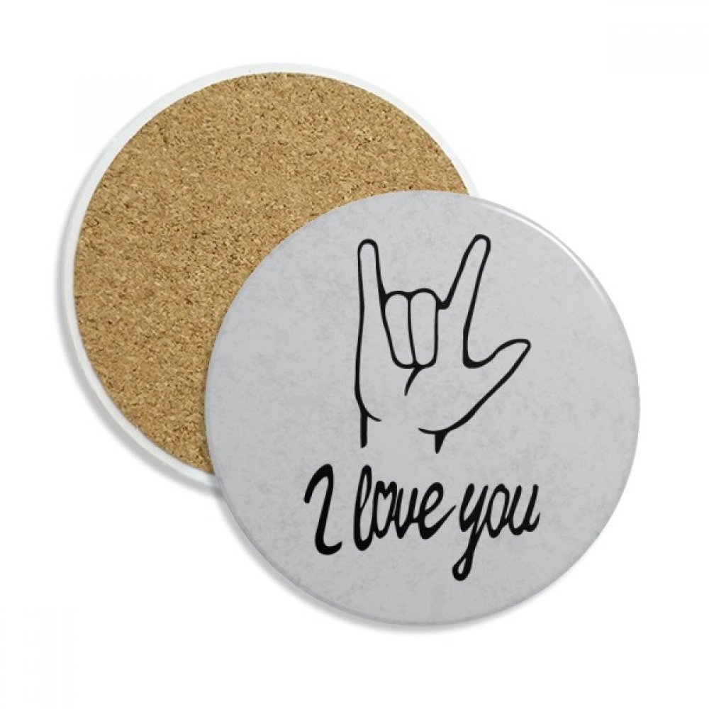 Tasse porte-absorbant Noir I Love You pour éliminer définitivement les taches de condensation