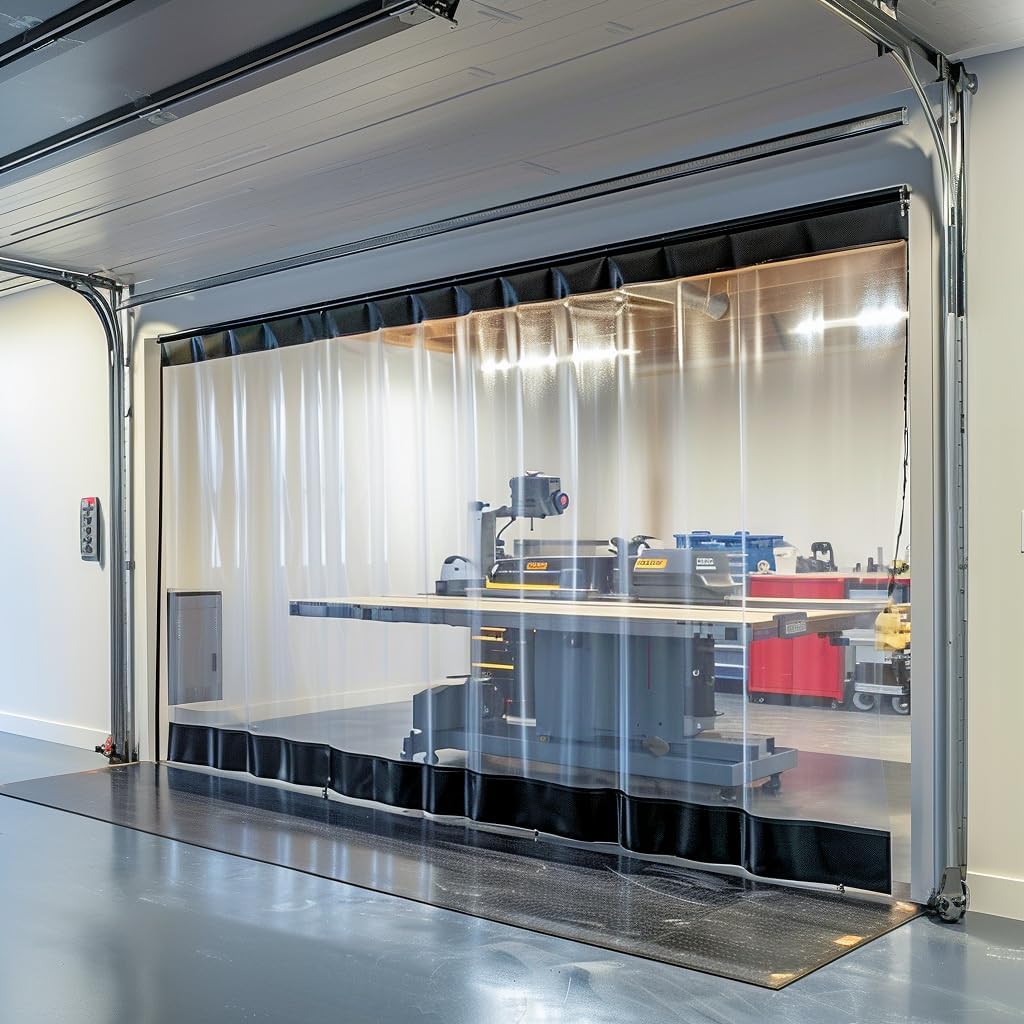 Woodworking Curtains Manage Your Workshop Space Quick Rolling and Easy to Clean Divide Work Areas Quickly Easy to Install and Inexpensive