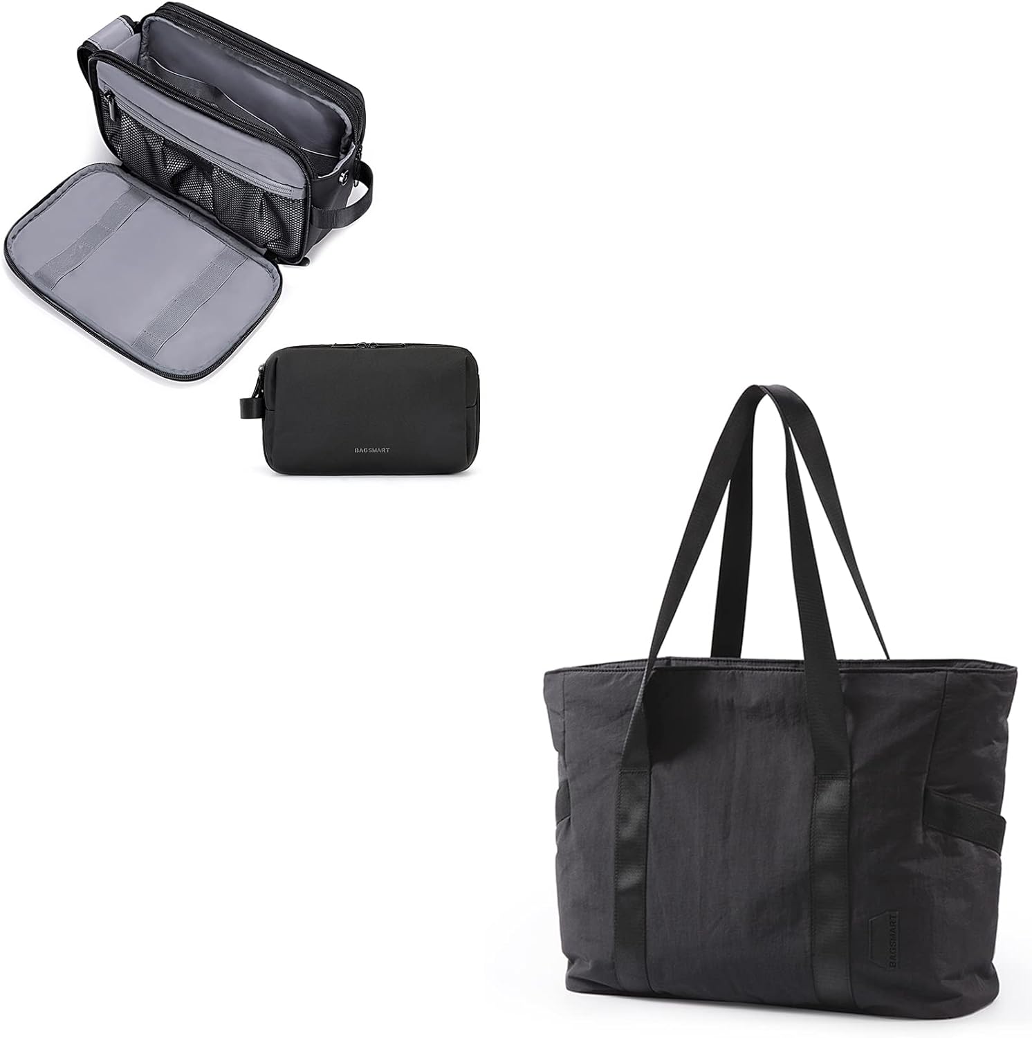 BAGSMART Women Tote Bag and Toiletry Bag Beauty