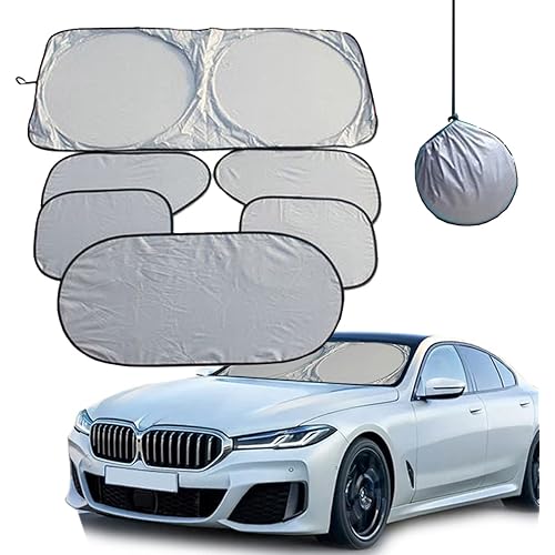 6pcs Car Sunshade/mat/car Sunscreen/car Sunshade/car Sunshade with Silver Cloth Sunshade