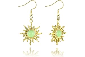 Green Sun Earrings: A Celestial Treasure for Glamour and Elegance