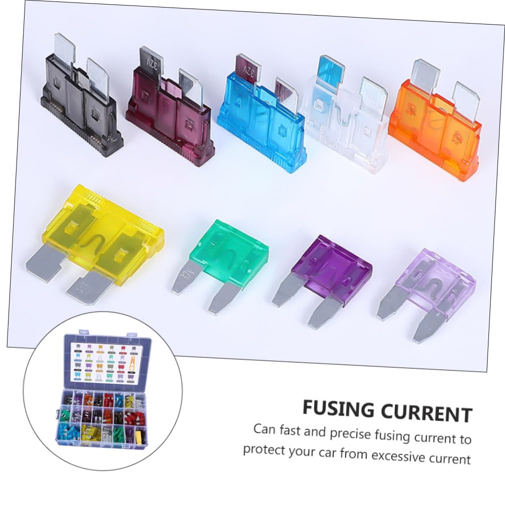 Kit Assortito Fusibili Auto Basso Profilo 300pezzi in Lega di Zinco e PC con Estrattore per Auto e Veicoli
