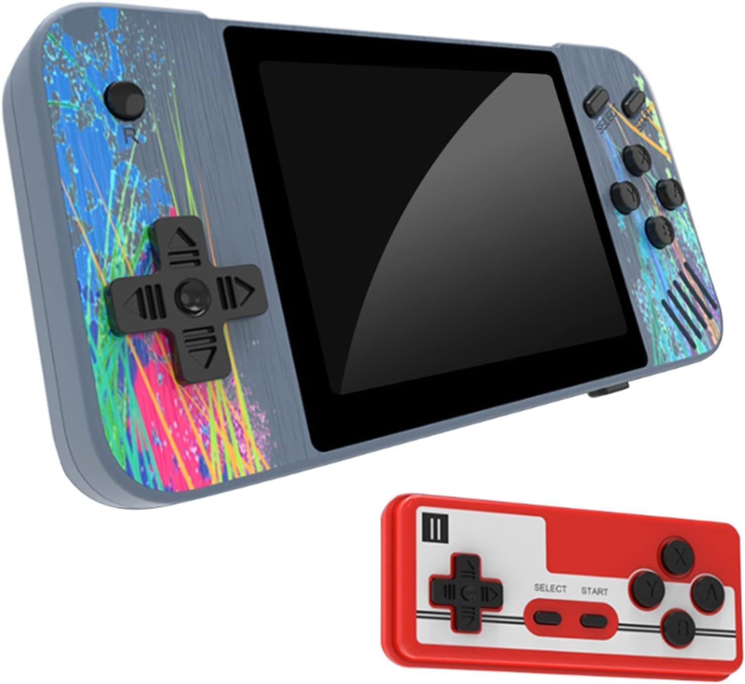 TazweeqHandheld Game Console, 3.5-inch Large Screen Retro Video Game Console Built-in 800+ Games Great Gift for Boys Girls