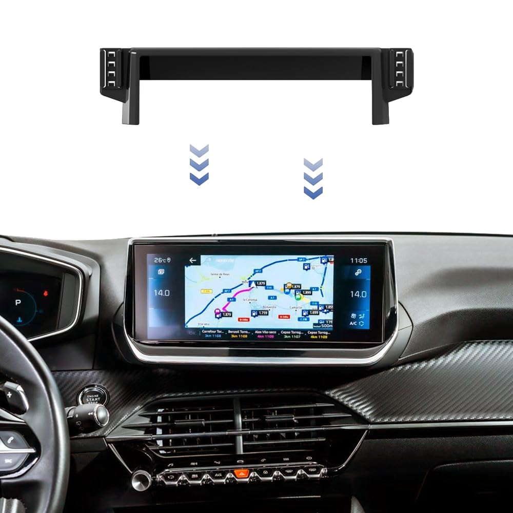 Soporte para teléfono móvil de coche compatible con Peugeot 208 e-208 P21 2008 e-2008 P24 GT Line/Access/Allure/Active/Premium 2023 2024 2025 (for 208/2008/E-208/E-2008/E-2008/E-23-208/E-208/E