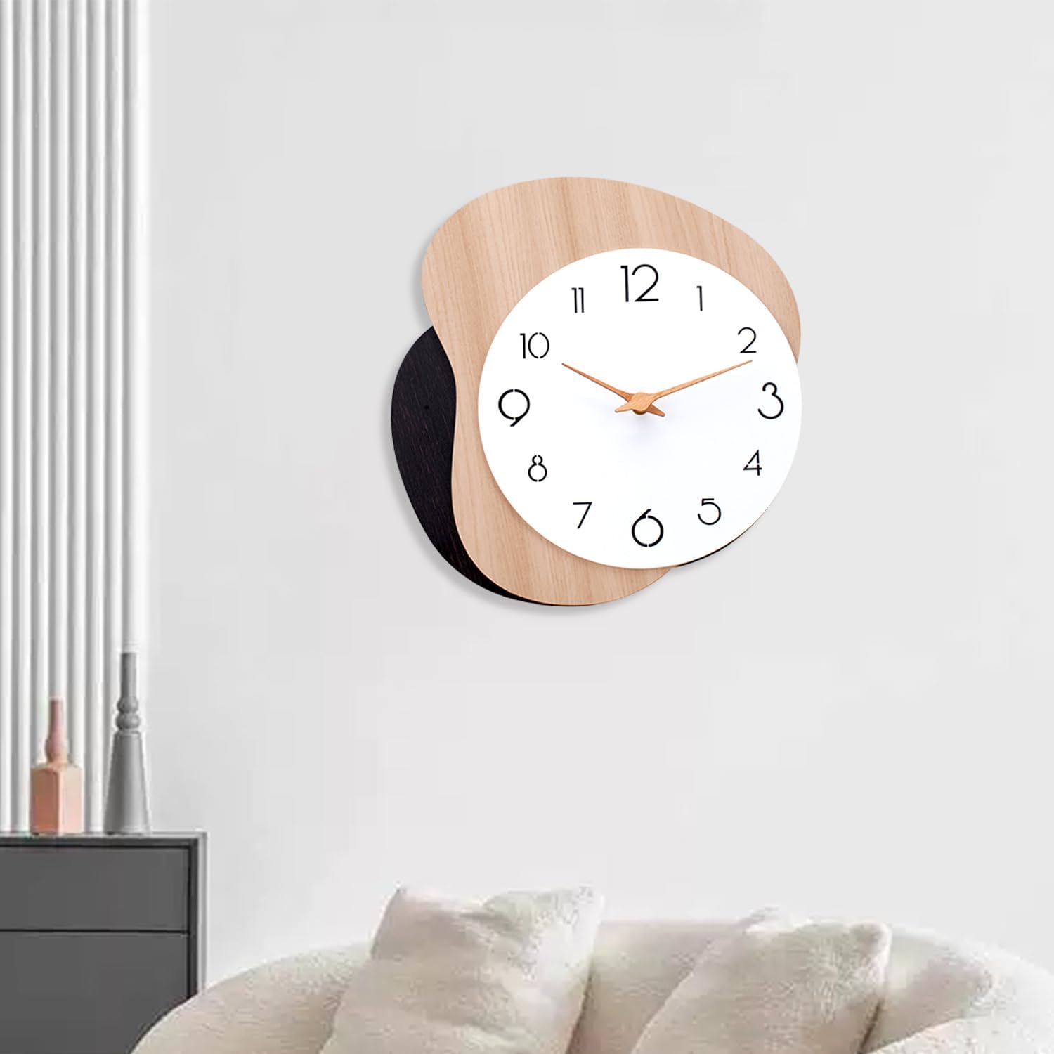 Amazon.com: Rulart Decorative Wall Clock for Living Room,Modern Round ...