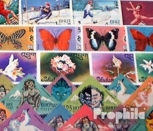 Prophila Collection Bhutan 50 Diversi Francobolli (Francobolli per i Collezionisti)