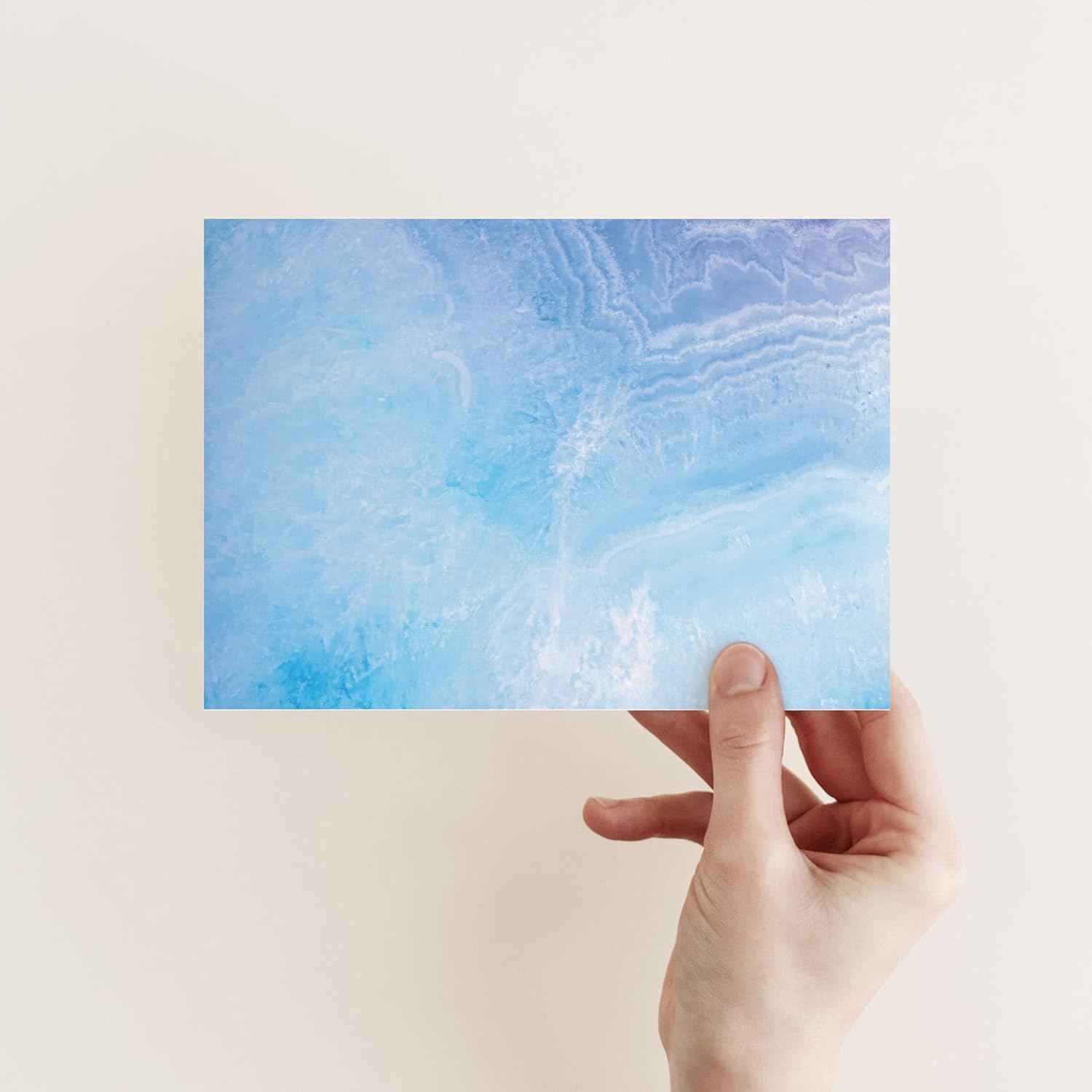 All Occasion Abstract Greeting Cards Boxed Set - 24 Blank Just Because or Thank You Cards w/White Envelopes - Marbled Agate Designs on High-Quality Card Stock by RitzyRose (Mixed Opal)
