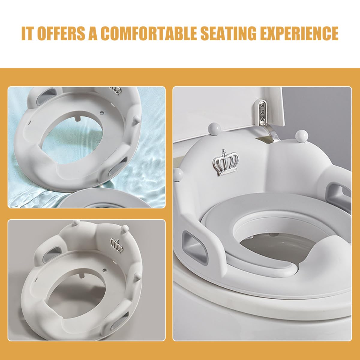 Suave Inodoro Niños Asiento Cojín Pequeños para Pp y Antideslizante, Material Desmontable, Cómodo Entrenamiento para Ir Baño para Uso Doméstico