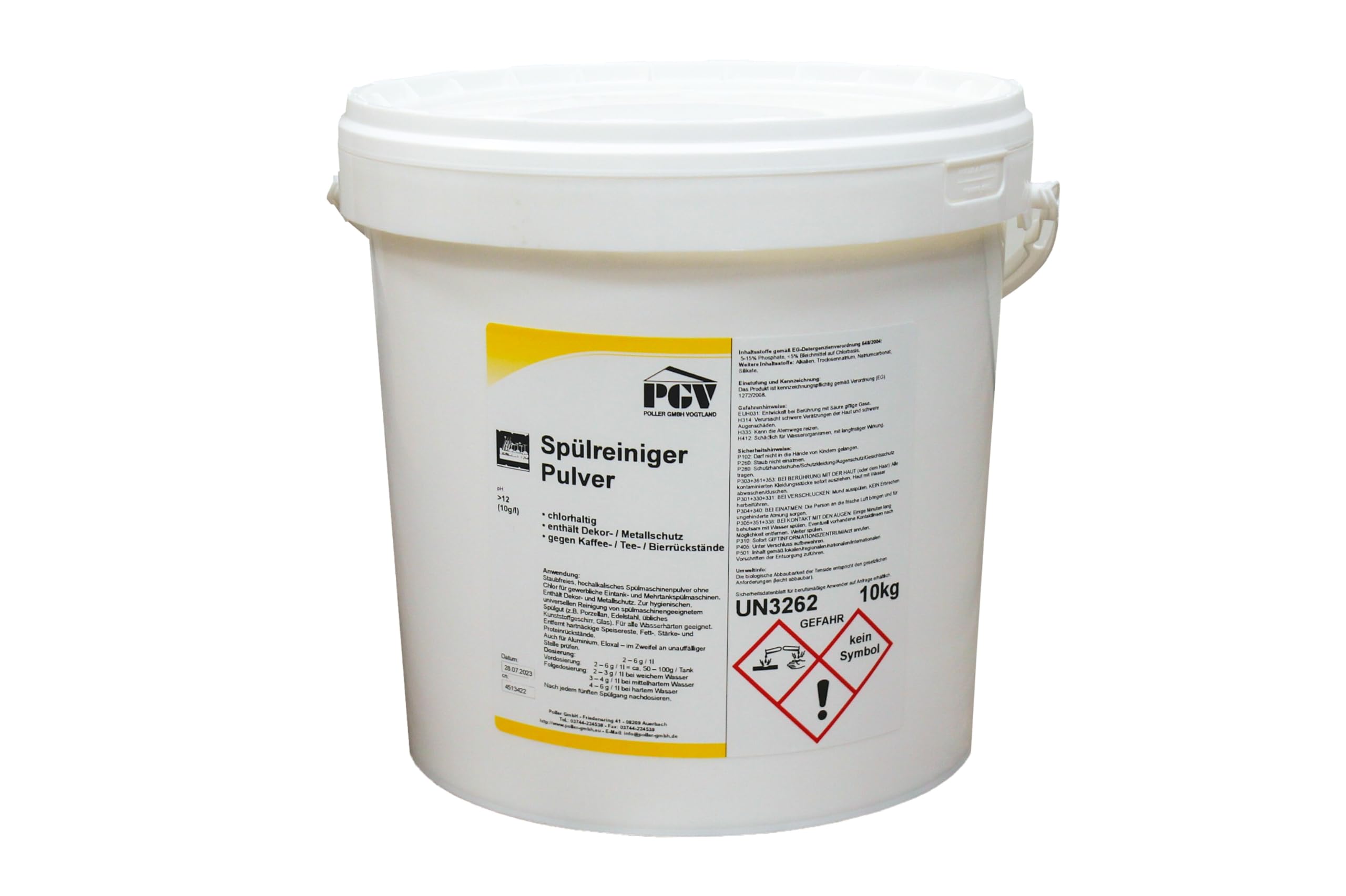 PGV Detergente en polvo para lavavajillas (10 kg)