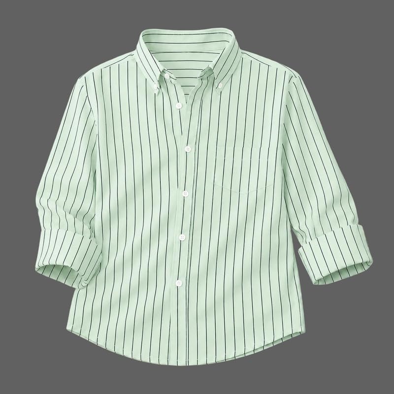 Image of Kids Cotton Full Sleeve Shirt Casual Look Comfortable Stylish Outfit for Boys Everyday Use