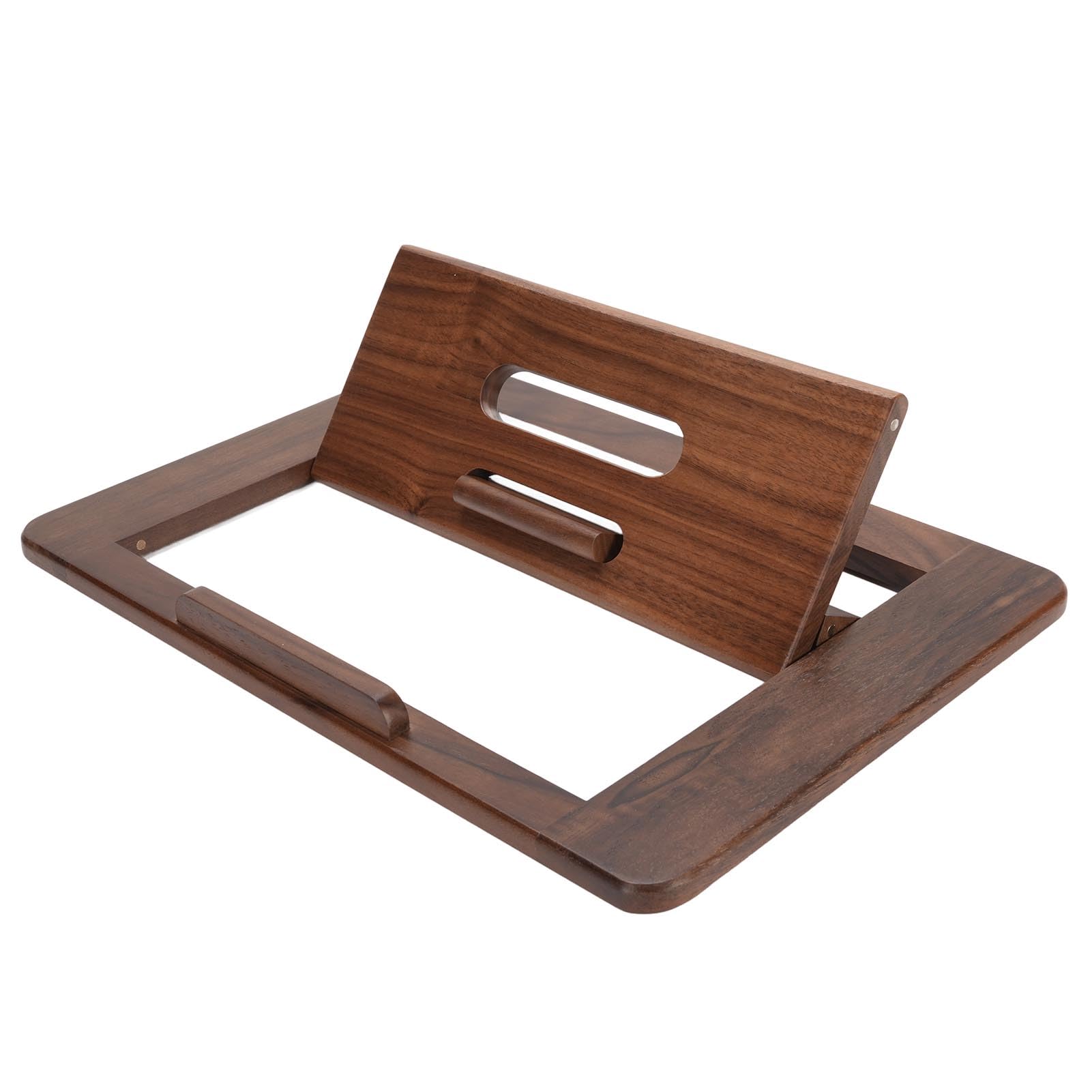 Supporto per Tablet, Supporto da Tavolo Pieghevole in Legno di Noce con Due Angoli di Visualizzazione per Tablet, da Tavolo per Disegnare, Guardare, Giocare, Leggere, Digitare in Casa,