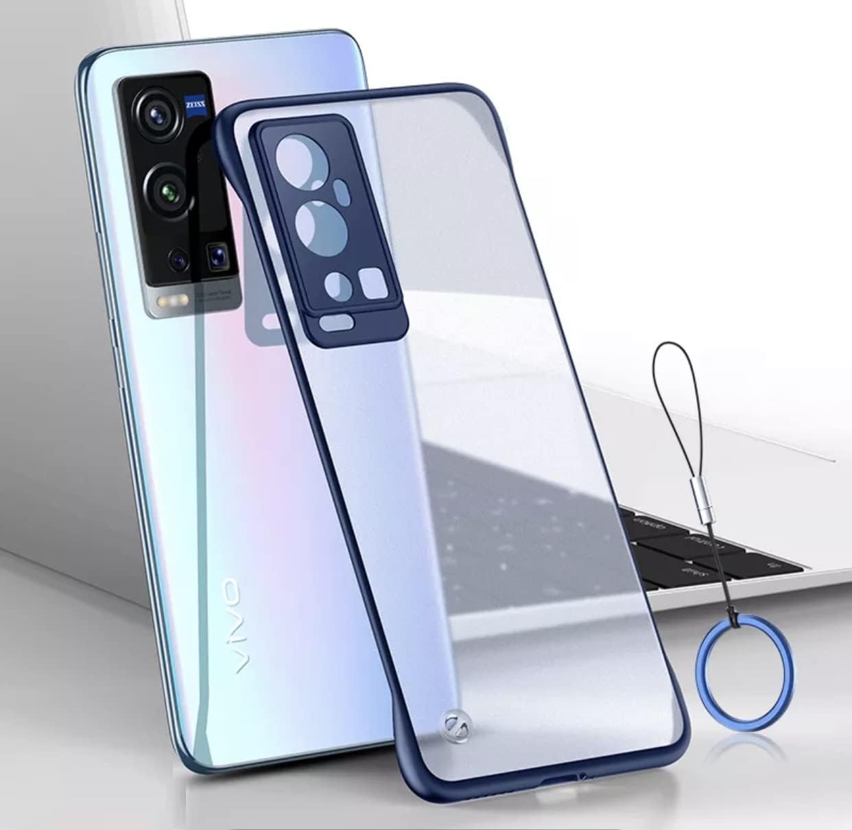 ILING Cover Per Vivo X60 Pro - Custodia In Silicone Colorato, Protezione Fotocamera, Antiurto, Ultrasottile, Ricarica Wireless, Rosso - 2