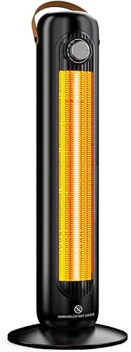 Calentador eléctrico portátil de 25 pulgadas de alto con 4 modos de calor, calentadores de espacio de torre oscilantes de 70 para uso en interiores,