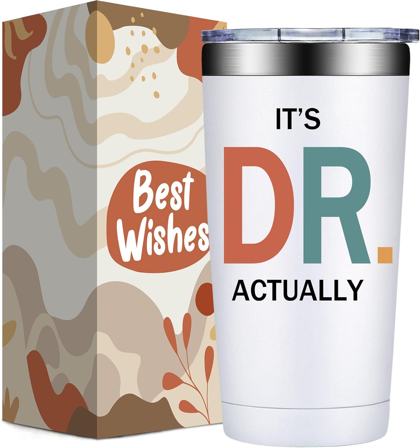 Grifarny PhD Graduation Gifts - Ph.D. Gift for Women - Doctors Day Gifts for Women - Doctorate Graduate Gift for Phd, Medical School Student, New Doctor, Physician MD - It's Dr Actually Tumbler 20 oz