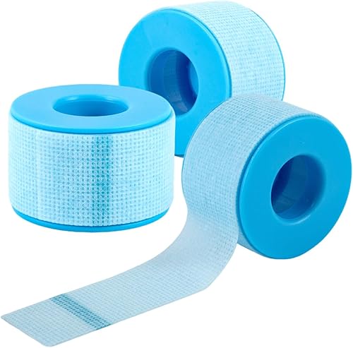Cinta quirúrgica de silicona para piel, 3 rollos – 1 pulgada x 5 yardas, cinta adhesiva reutilizable de silicona impermeable para apósitos de piel