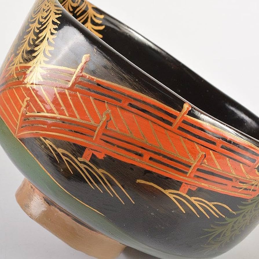 茶道具　平安　加藤光漆造　螺鈿装飾　乾漆茶碗　共箱　V　6724 Amazon.co.jp: 茶道具 平安 加藤光漆造 螺鈿装飾 乾漆茶碗 共箱