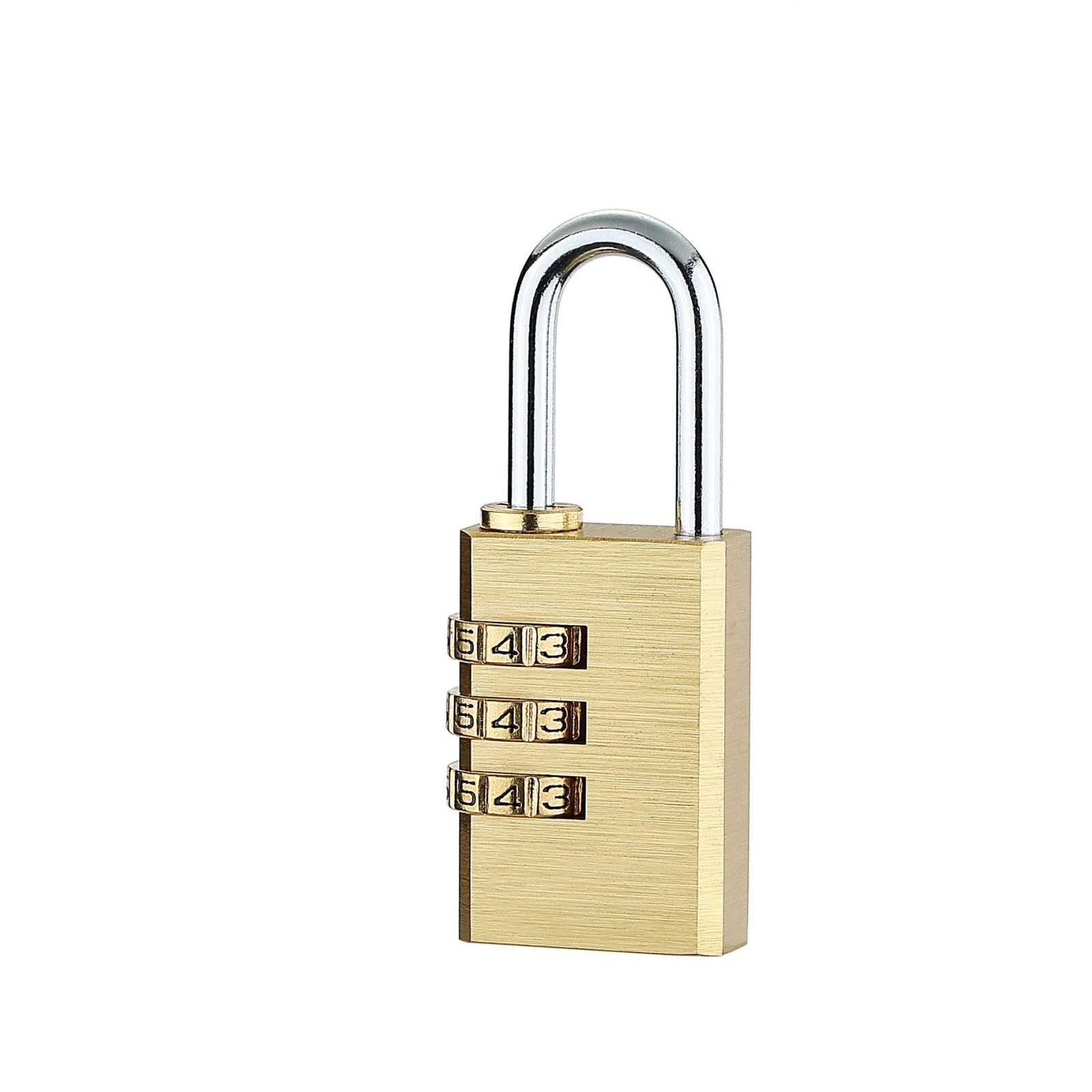 Lock Luggage Combination Padlock 4 Digit Password Code Number Copper Lock(Gold)