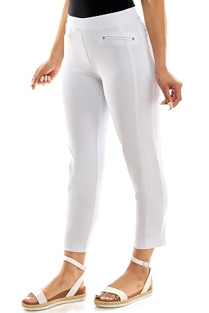 Zac Rachel Womens Pull on Ankle Pant with Metal Studs