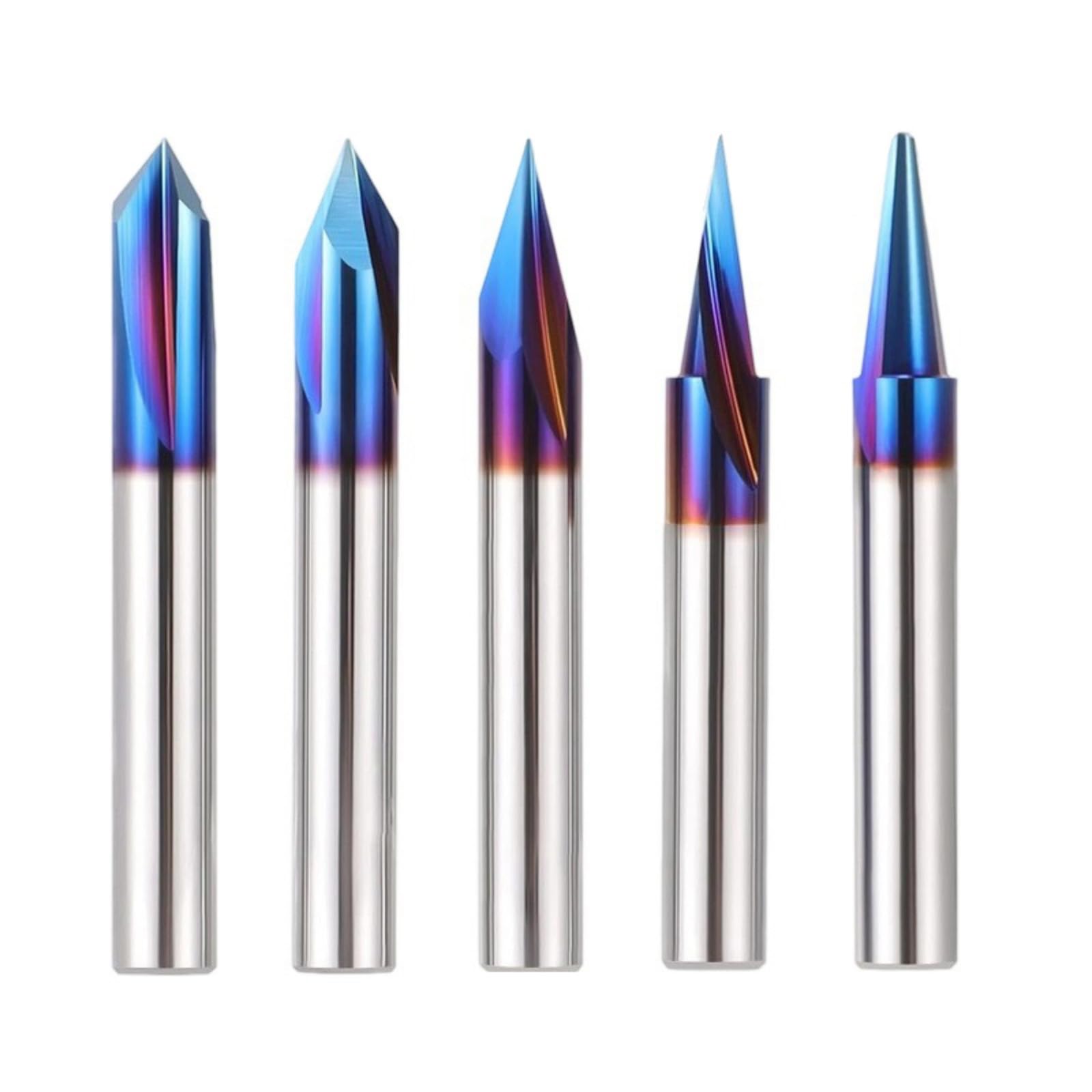Hsioluted Five Piece Set Fork Automatio Wood Engraving Access Divisions Set Tall Accuracy Cementite Milling Slicers For Engraving And Grooving Automatio Wood Divisions