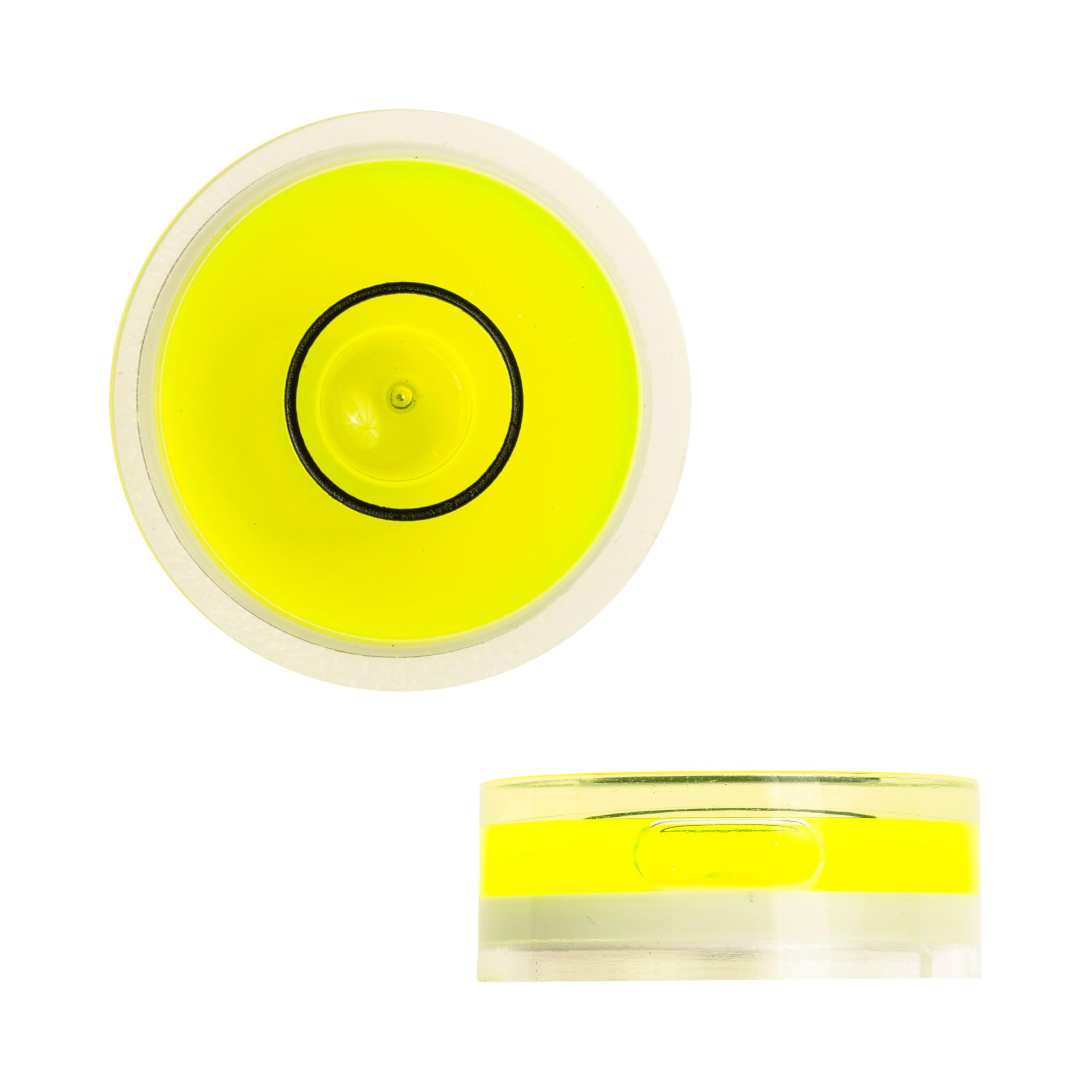 Set di fiale per livella tonda, 5 pezzi, con Ø 15 mm, livella a bolla d'aria senza etichetta, livella ad acqua, livella circolare, livella circolare per caravan, macchina fotografica, fai da te
