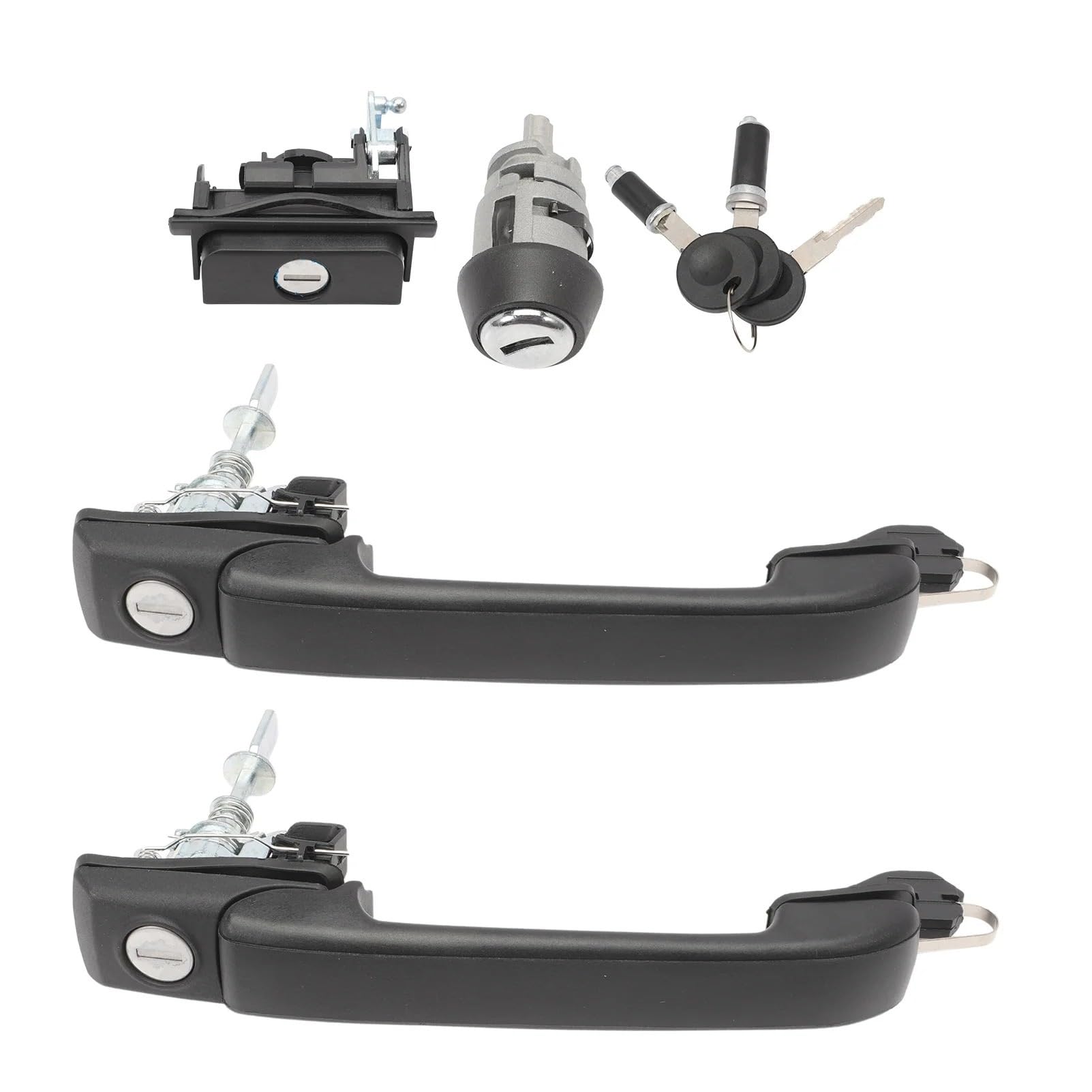 DUHNXUJ Car Door Handle for VW for Golf 1991-1997 Cabrio Locking System 1 Set Ignition Lock Handle Tailgate Switch Tank Left Right