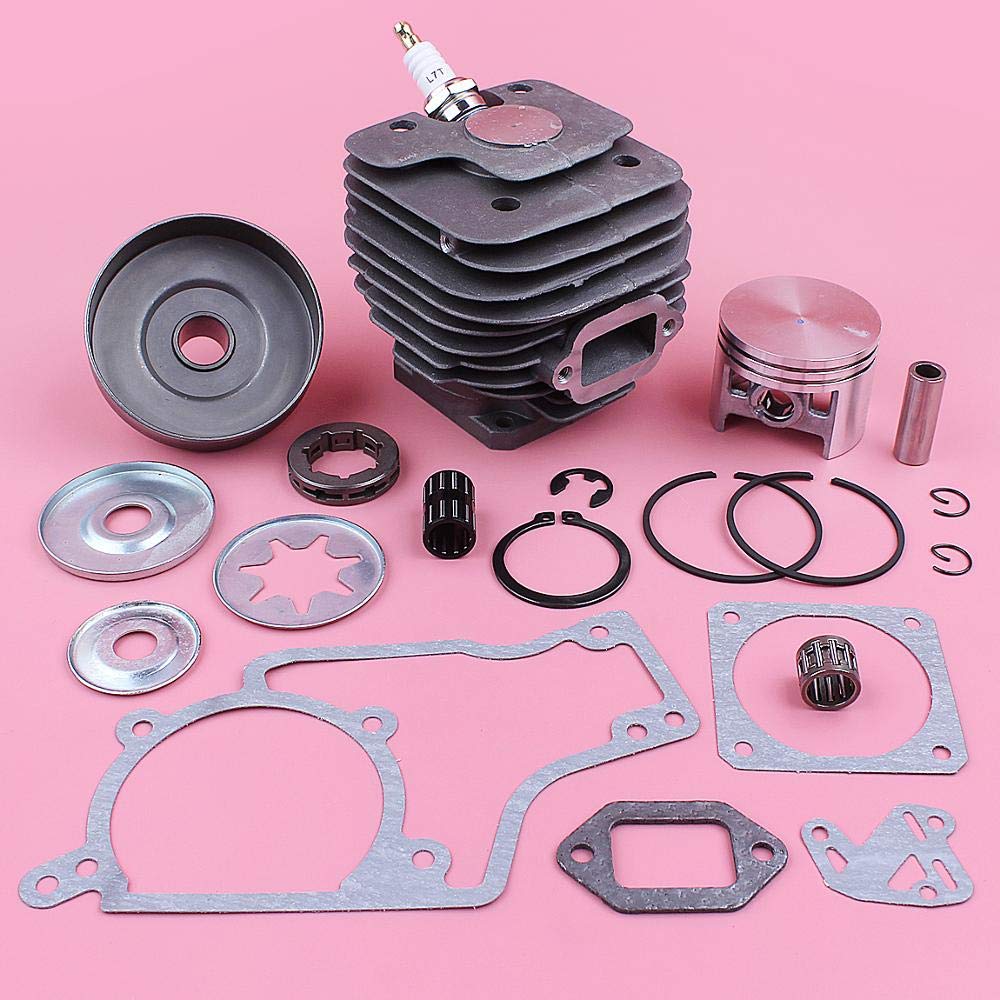 Zestaw tłoka cylindra 52mm, dla Stihl MS380 038 MS 380 zębatka sprzęgła bęben uszczelka obręczy zestaw naprawczy piła łańcuchowa wymień część zamienną Garden Cylinder Tłok
