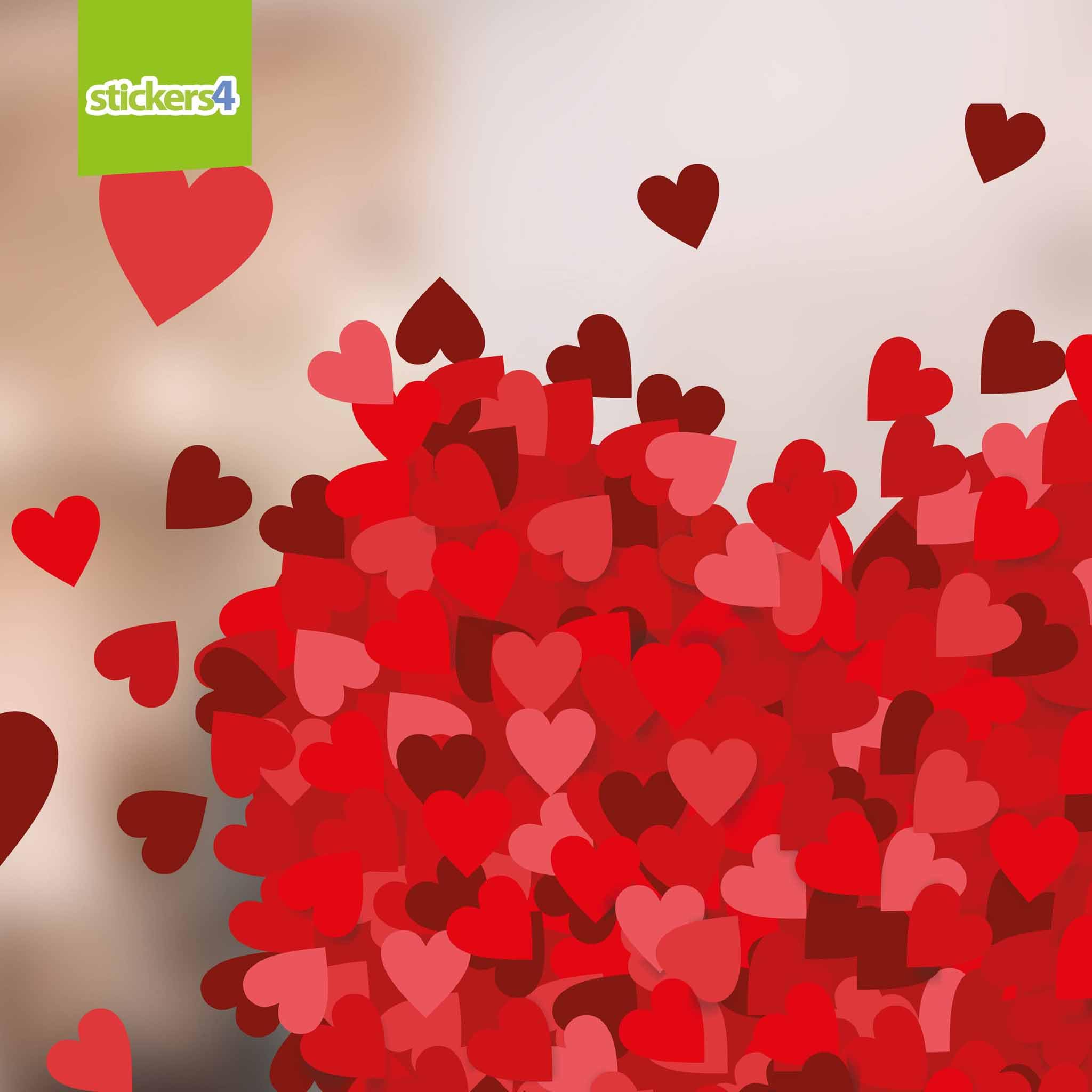 Lot de 9 feuilles d'autocollants pour fenêtre de Saint-Valentin, cadeaux de Saint-Valentin pour la maison, le bureau, les enfants, la salle de classe, décoration romantique de mariage rose