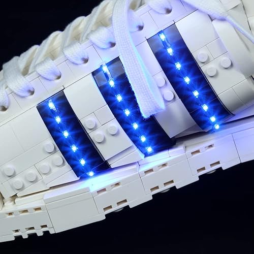 Miniatura 3 de BrickBling Kit de luz LED para Lego 10282 Adidas Originals Superstar Trainers juego de construcción de coleccionistas iluminación creativa para Lego